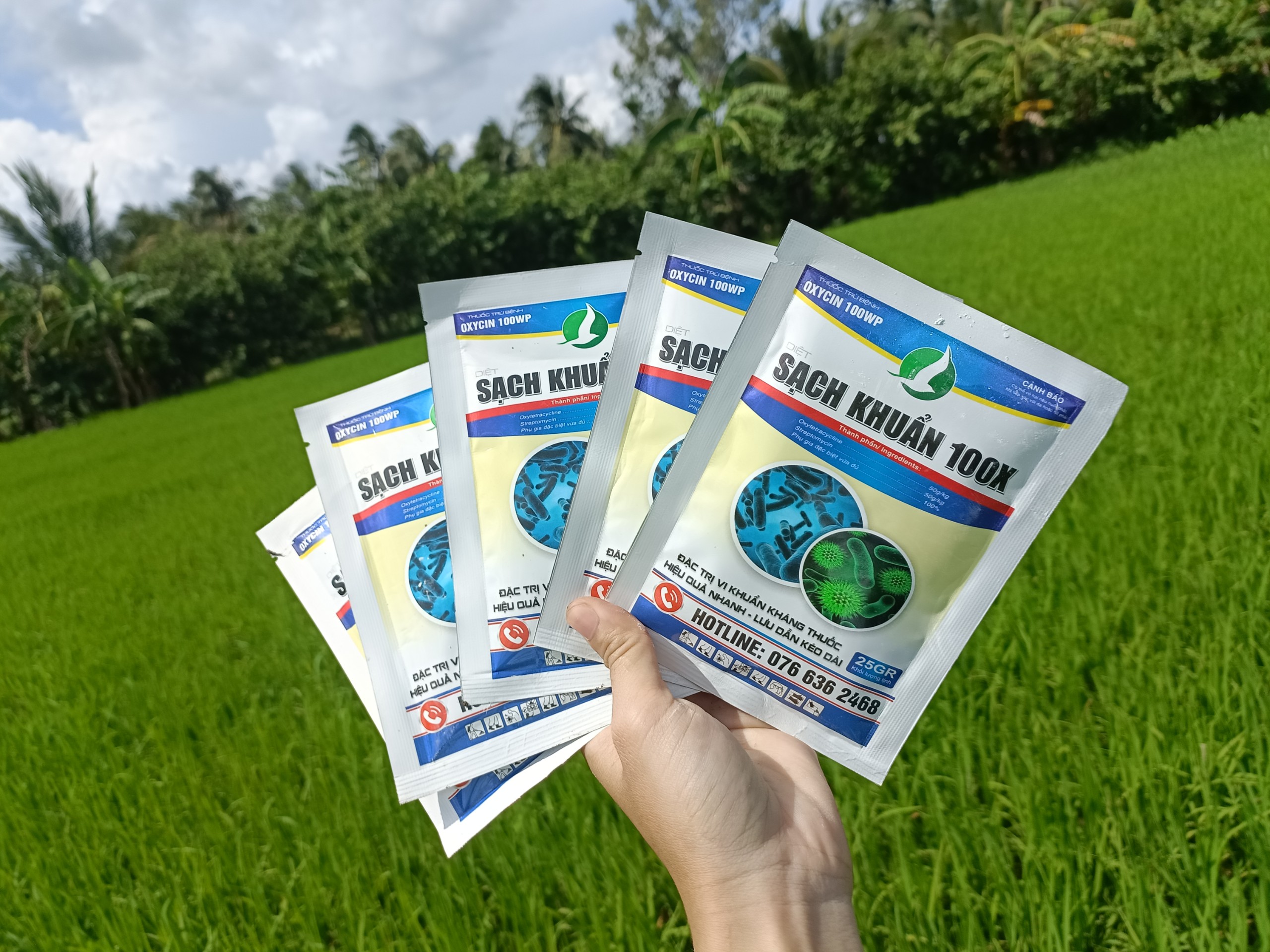 COMBO MUA 10 GÓI TẶNG 2 GÓI - THUỐC TRỪ BỆNH VI KHUẨN CỰC MẠNH, BẢO VỆ CÂY TRỒNG - GÓI SẠCH KHUẨN 25GAM
