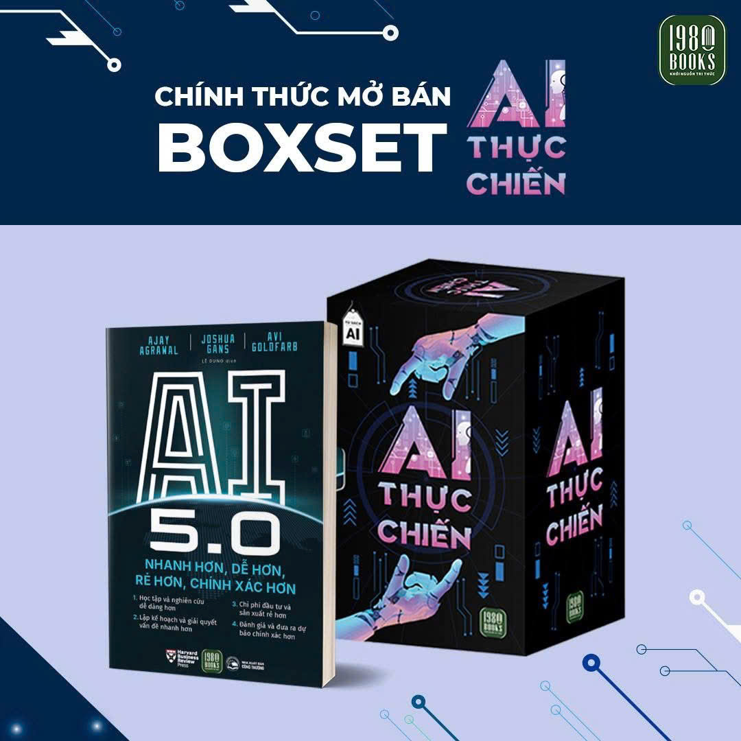 BOX AI - Bộ 6 cuốn AI Thực chiến: AI 5.0 + AI trong công việc + DeepSeek thực chiến + ChatGPT thực chiến + NVIDIA Cỗ máy tư duy vĩ đại + AI Giáo dục
