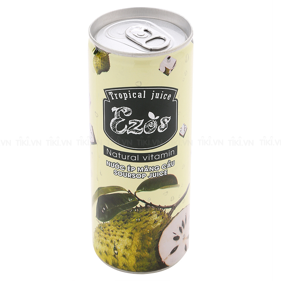 Combo 6 Lon Nước Ép Mãng Cầu Ezos Sasco