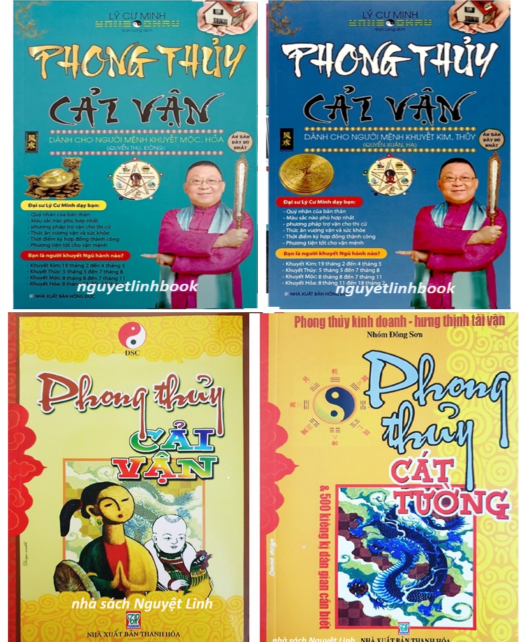 Combo 4 cuốn: Phong Thủy Cải Vận Dành Cho Người Khuyết Mộc - Hỏa & Kim - Thủy + Phong thủy Cát Tường + Phong Thủy Cải Vận