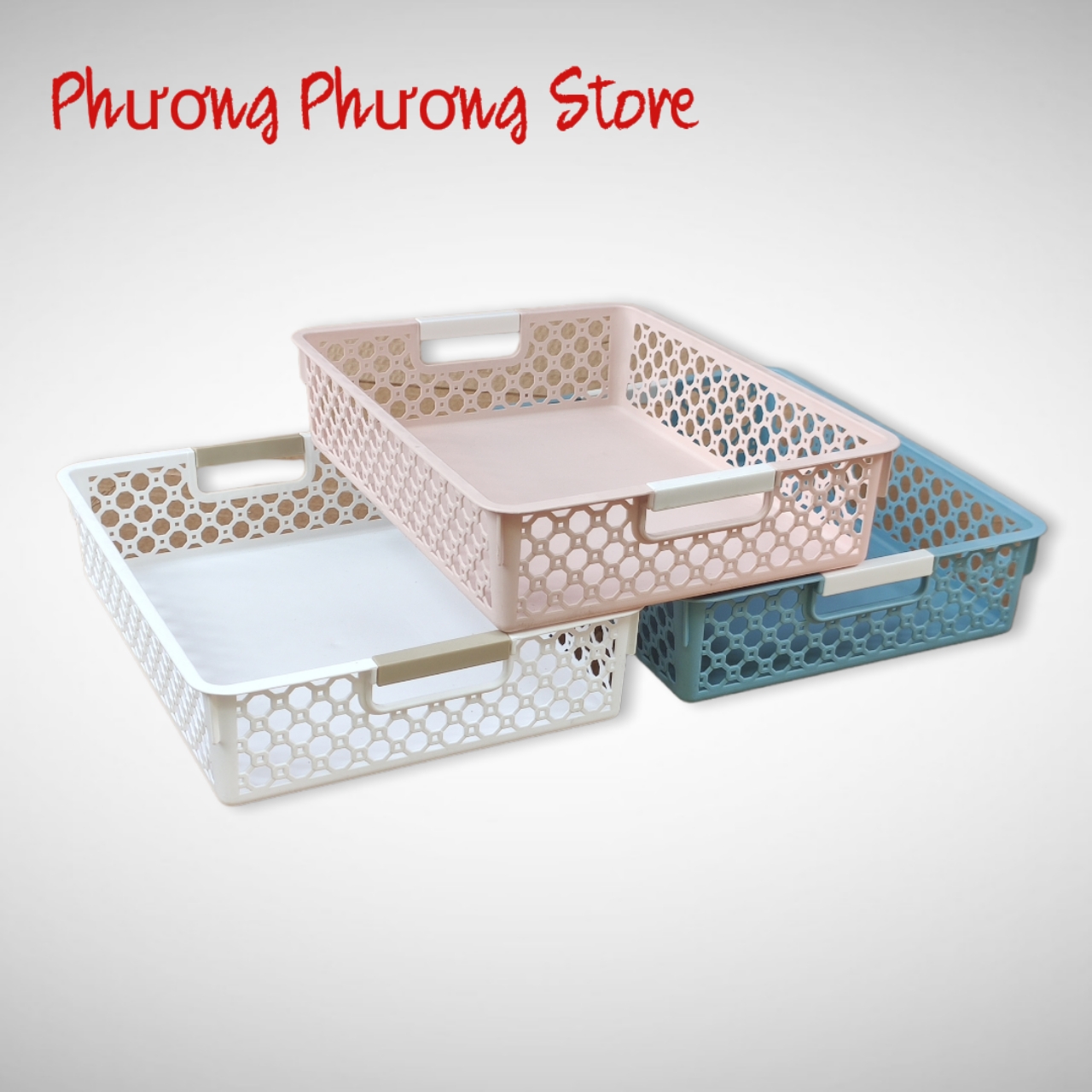 KHAY NHỰA RỔ CHỮ NHẬT ĐỰNG GIẤY A4 / ĐỰNG TÀI LIỆU / ĐA NĂNG KT ( 35 X 27 X 8 ) CM