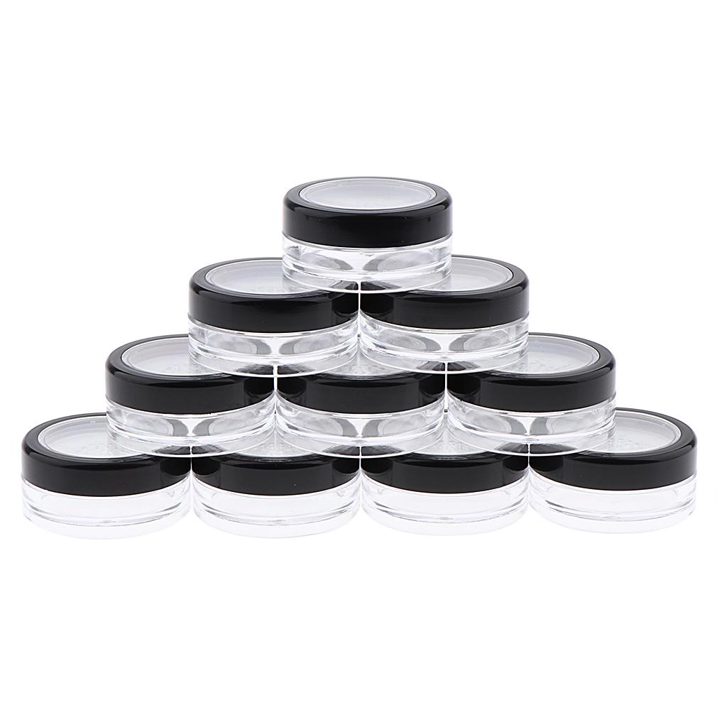 10 Pieces Empty Powder Case PP Plastic Box Cosmetic Makeup Loose Powder Jar