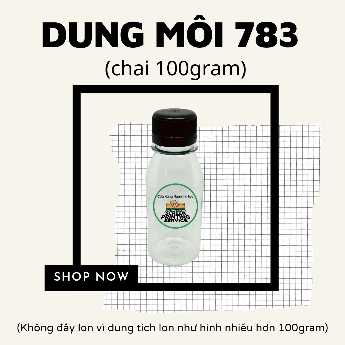 Dung môi chậm khô 783 pha mực in lụa hệ dầu