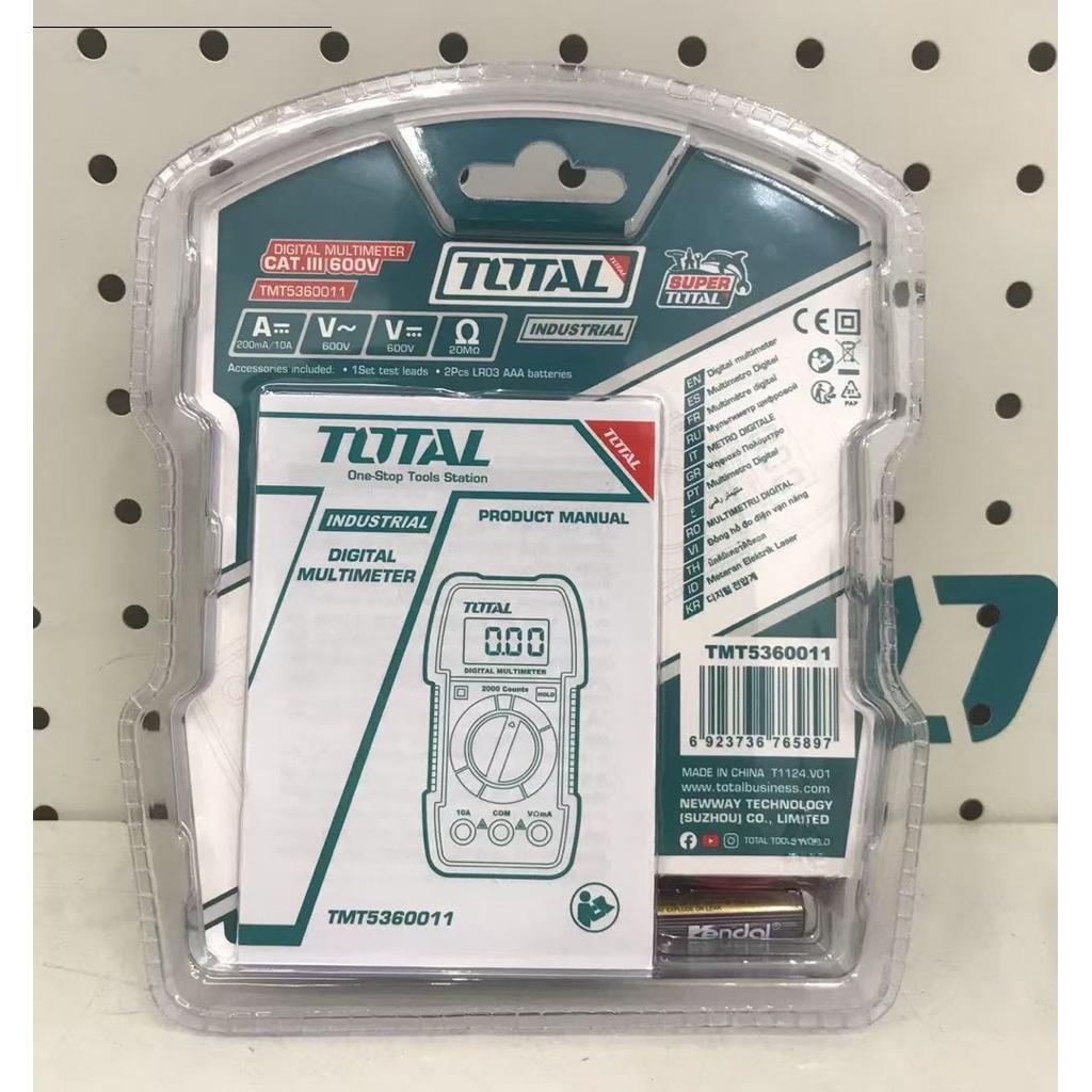 ĐỒNG HỒ VẠN NĂNG KỸ THUẬT SỐ TMT5360011 TOTAL -HÀNG CHÍNH HÃNG