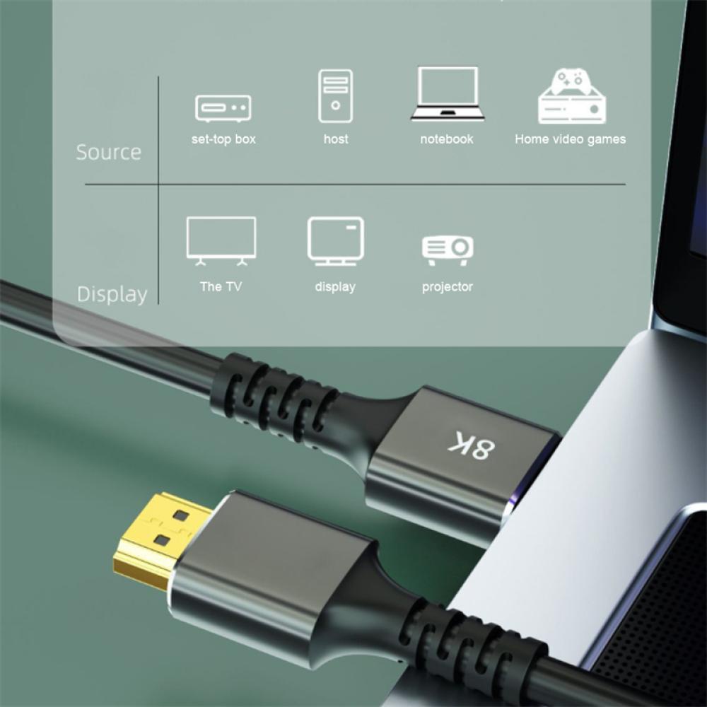 Cáp HDMI 2.1 8K 60Hz Cao Cấp SeaSy, Tốc Độ Truyền 48Gbps, Độ Phân Giải 8K 60Hz, Hai Đầu Mạ Vàng, Vỏ PVC Chống Nước, Dùng Cho Tivi/Laptop/Máy Chiếu/Playstation/PC/Các Thiết Bị Cổng HDMI - Hàng Chính Hãng