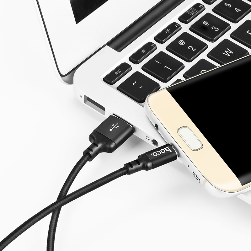 Cáp sạc nhanh Micro USB Hoco X14, dây sạc bọc dù chống đứt, chống rối, hỗ trợ truyền dữ liệu dành cho Samsung/Huawei/Xiaomi/Oppo/Sony, sạc nhanh 2A Max - Hàng chính hãng