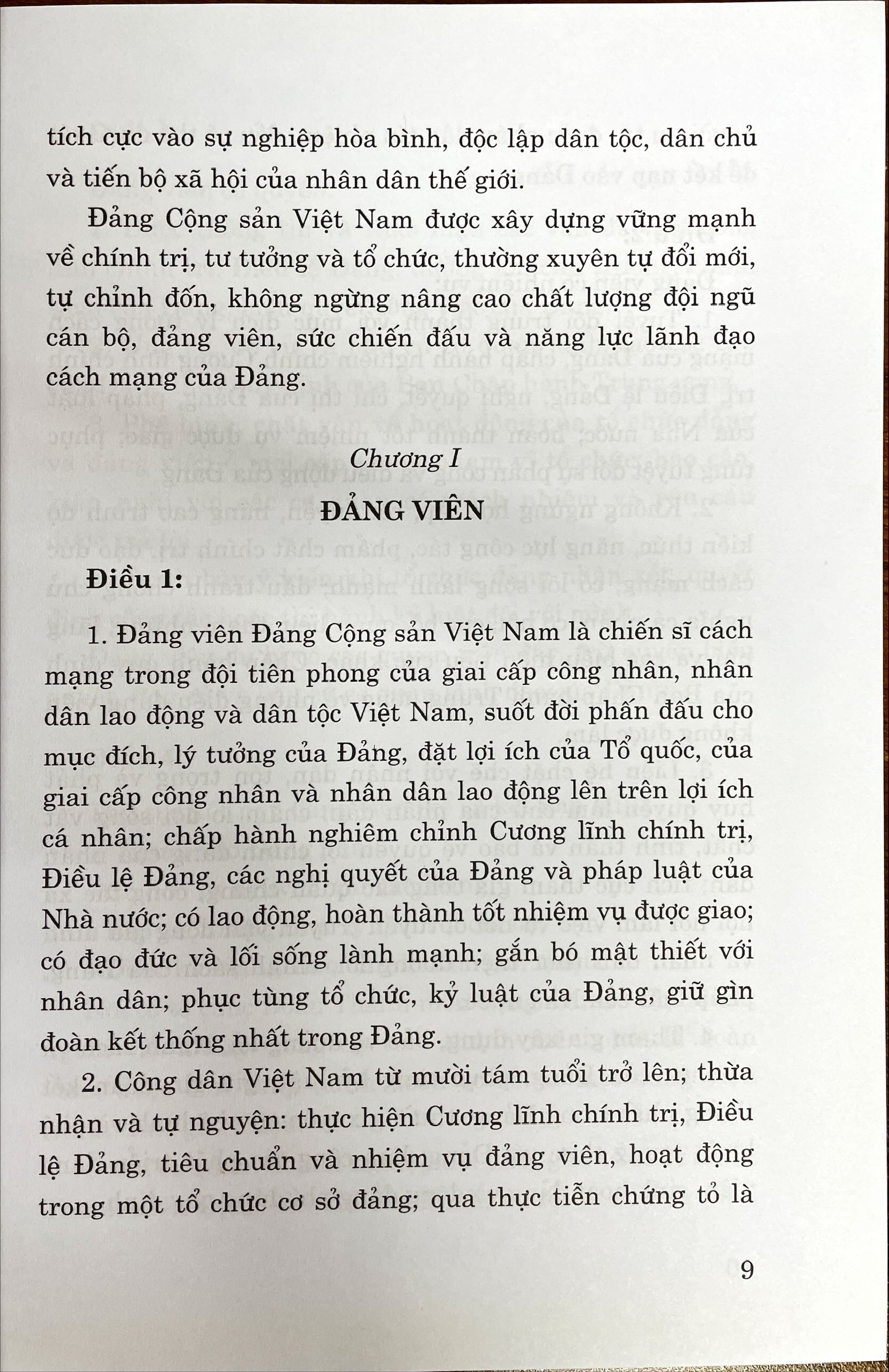 Điều lệ Đảng và một số quy định hướng dẫn thi hành