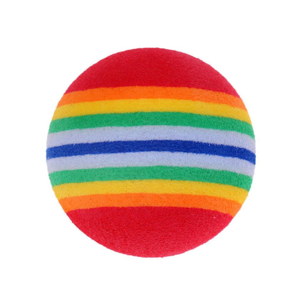 6 Pieces Lightweight Soft Sponge Rainbow Indoor Practice Golf Training Balls
