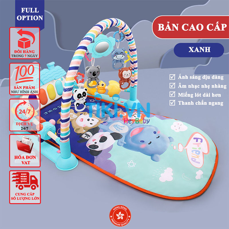 [Voucher 15k] Thảm Nhạc Nằm Chơi Cho Bé Mẫu Mới Cao Cấp, Có Bàn Nhạc Đèn Piano Nhấp Nháy, Bé Rất Thích Thú