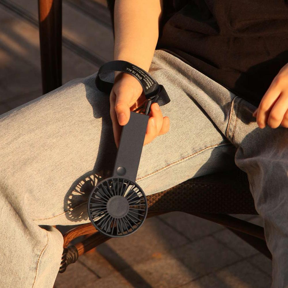VH Mini Handheld Fan Portable Fan w/3 Speed Adjustable/USB Rechargeable Battery/Fashion Lanyard Cooling Face Fan Small