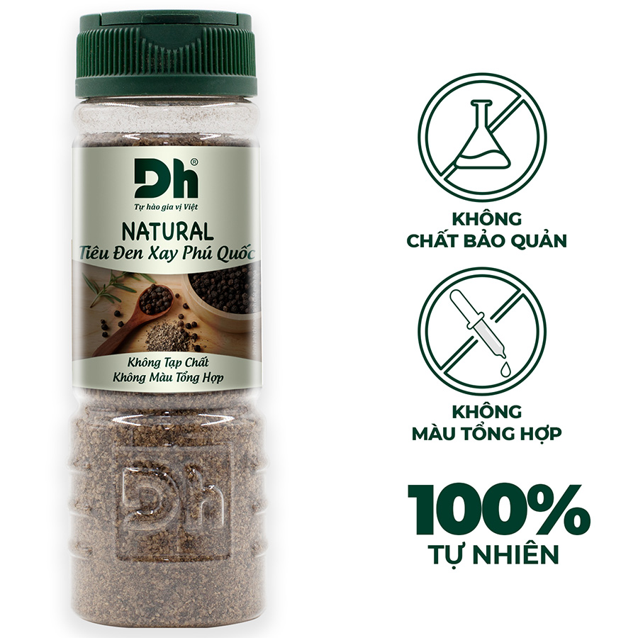 Natural Tiêu đen xay Phú Quốc 80gr Dh Foods