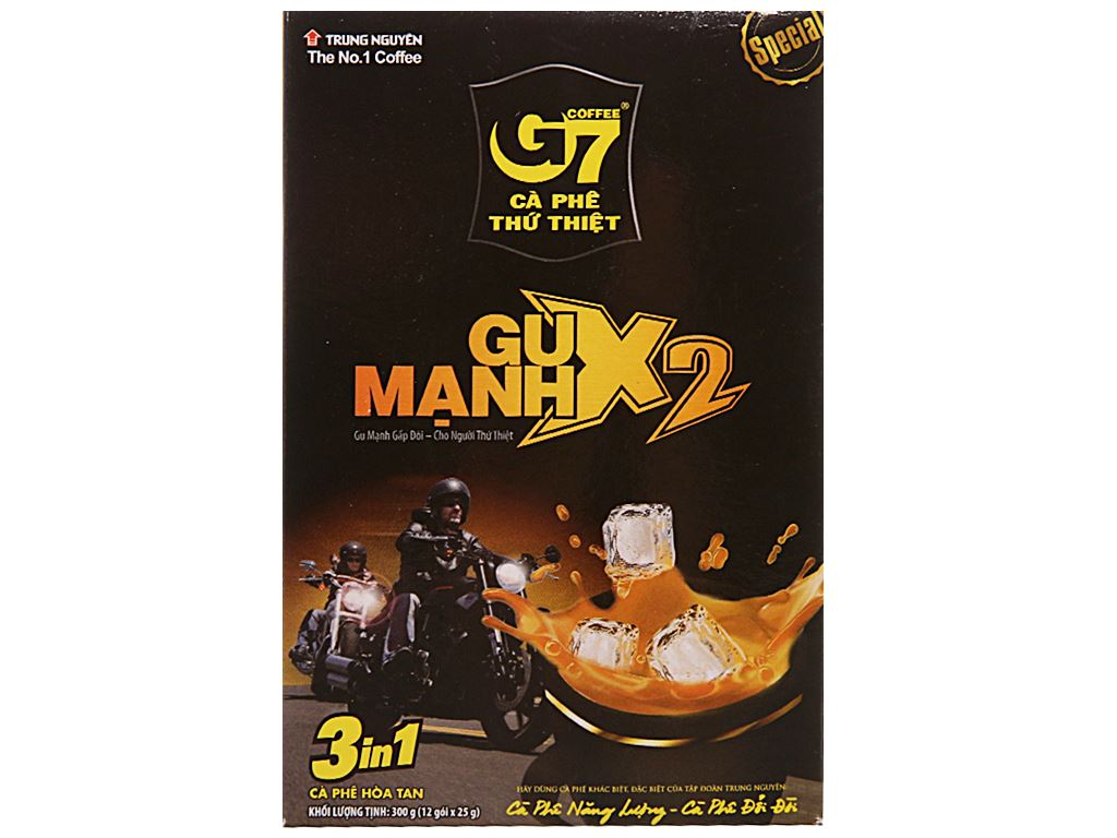 Cà phê Trung Nguyên G7 hòa tan 3in1 Gu manh hộp 300g