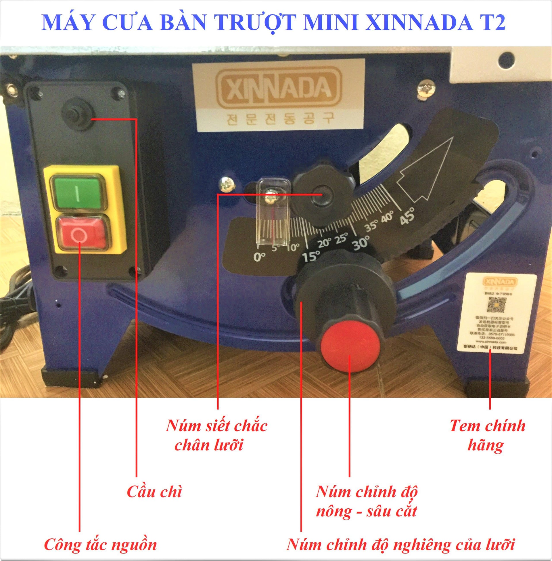 Máy cưa bàn mini Xinada