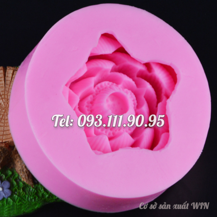 Khuôn silicon làm rau câu hoa sen đại đóa loại 11 cm - Mã số 1725