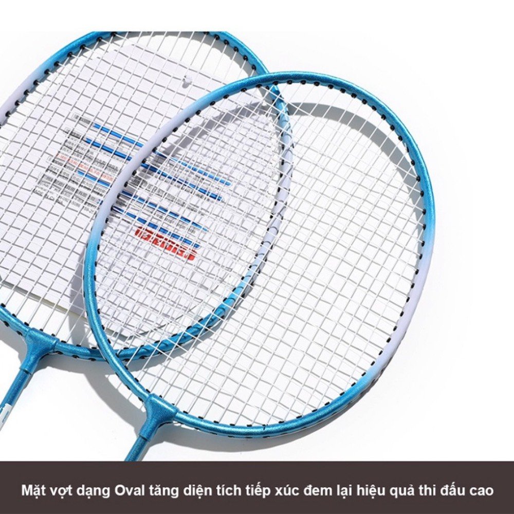 Bộ vợt cầu lông giá rẻ tặng bao, túi đựng, có vượt đánh đơn, màu hồng theo cặp, căng-nhẹ cho nữ, cho bé chính hãng