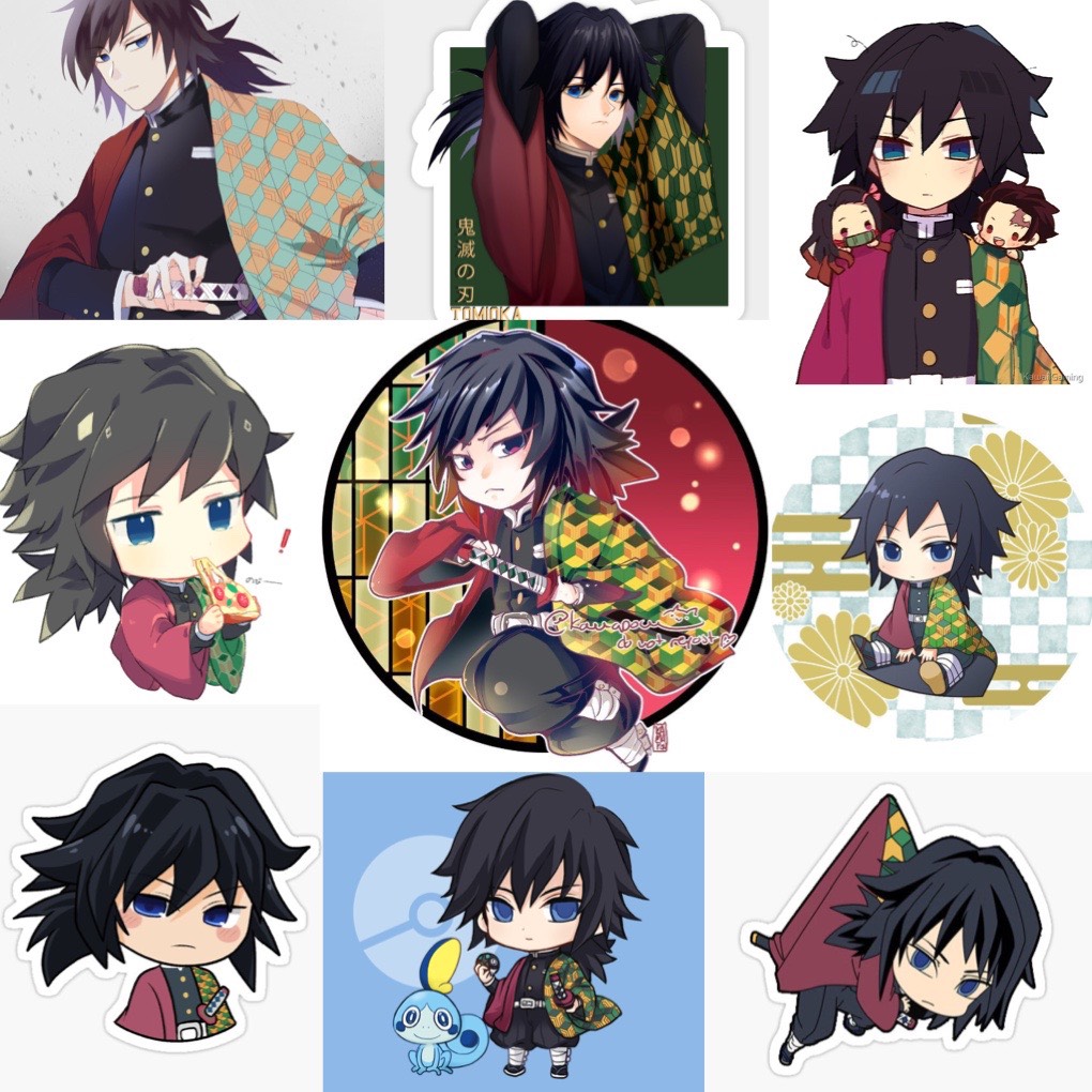 Set 30 Sticker Tomioka Giyuu-Kimetsu no Yaiba