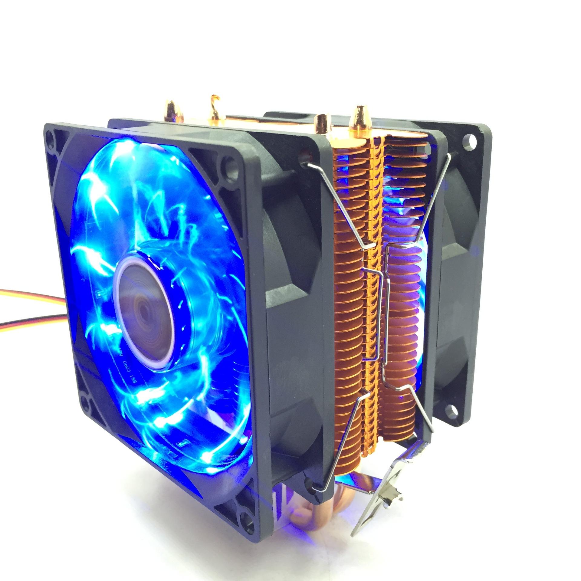 Phiên bản điều khiển nhiệt độ bốn dây Lanshuo Jinzun thuận lợi nhất có đèn 4 ống đồng Bộ tản nhiệt CPU đa nền tảng AMD1366 1155