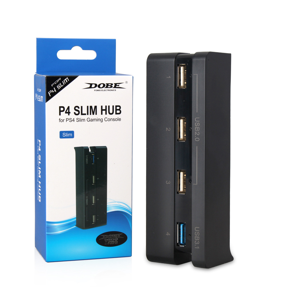 Hub 4 cổng usb (3 x USB 2.0, 1 x USB 3.0) Slim PS4 Dobe - Hàng nhập khẩu