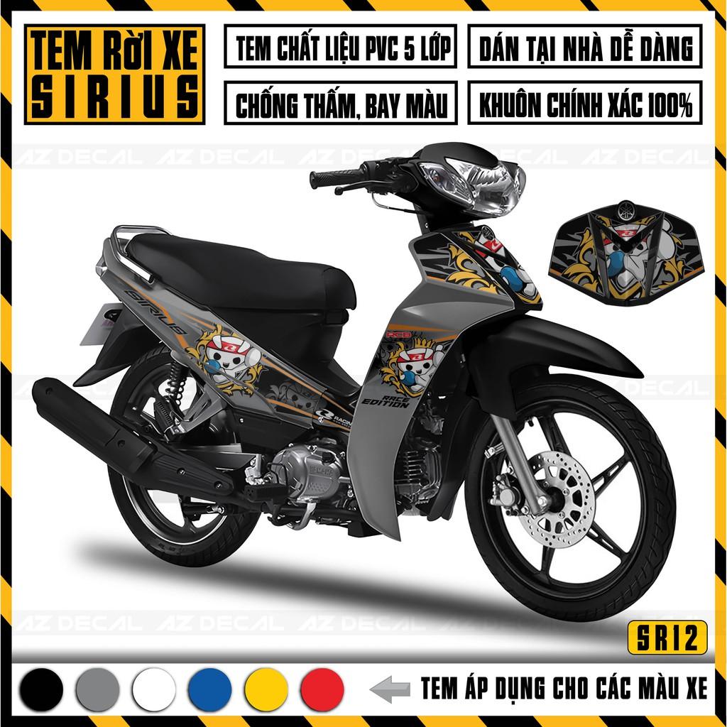 Tem Chế Xe Sirius RC Racing Boy | SR12 | Decal Rời Cắt Khuôn Sẵn Dễ Dán
