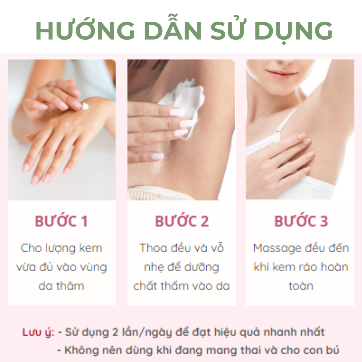 Kem Mờ Thâm Nách Abera 50ML- Mờ Giảm Thâm  Vùng Mông, Bẹn, Nách, Khuỷu Tay, Đầu Gối, Sau 21 Ngày