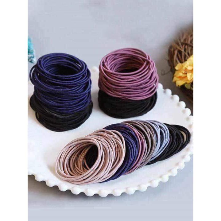 Chun Cột Tóc Trơn Nhiều Màu - MÀU XÁM