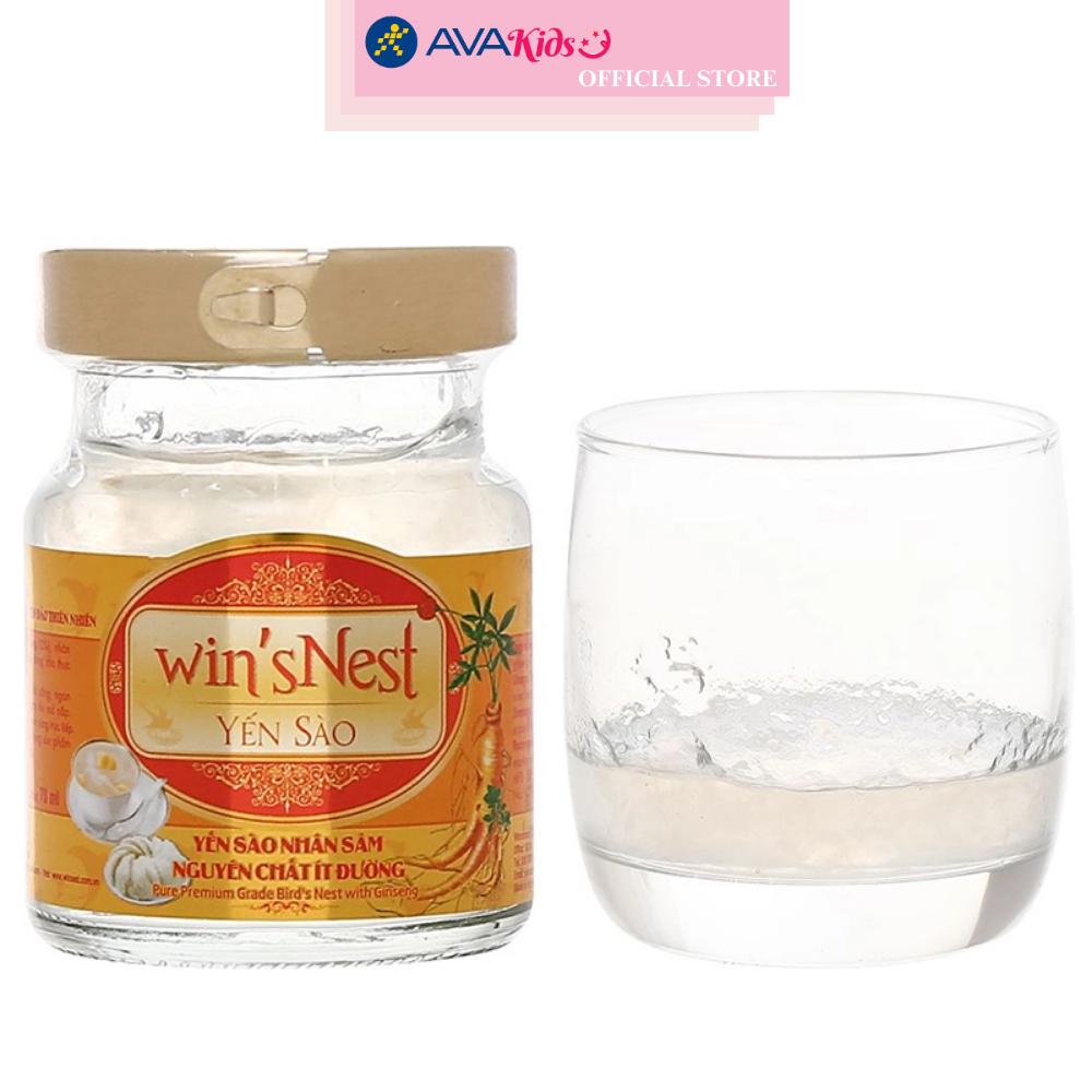 Hộp 6 hũ nước yến sào Win'sNest vị nhân sâm ít đường 70 ml (từ 3 tuổi)