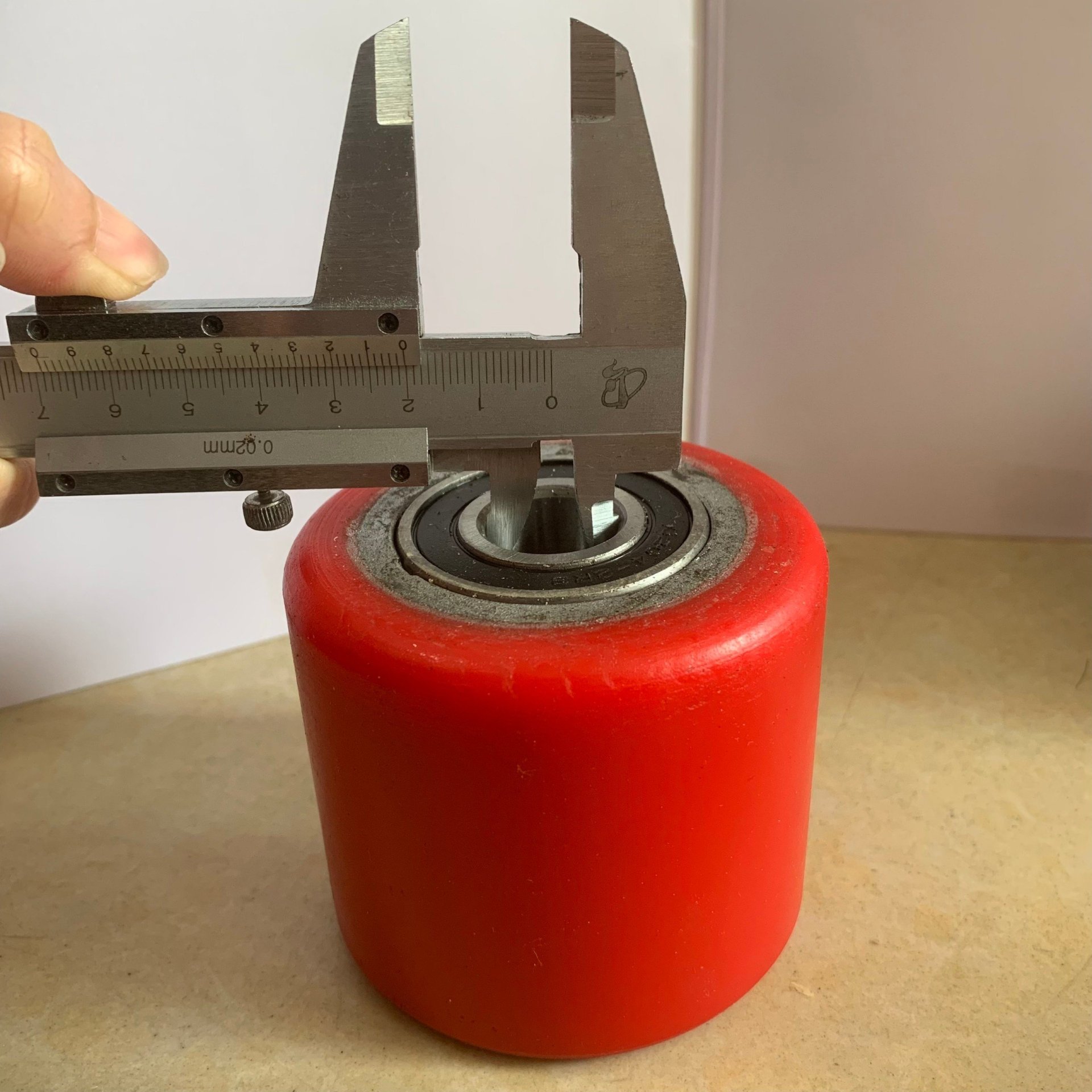 Bánh xe rời PU, phụ tùng thay thế cho bánh xe xe nâng tay (bánh sau), Bánh xe nâng tay PU 80x70mm - Pareo