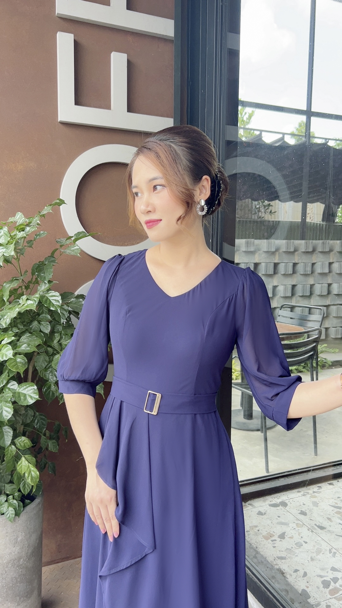 Đầm Quý Bà Sang Trọng [ Linh Trà ] (TM 481) Cao Cấp Vải Voan Chiffon Thoải Mái Quý Phái Bigsize Dễ Mặc Cho Tuổi Trung Niên