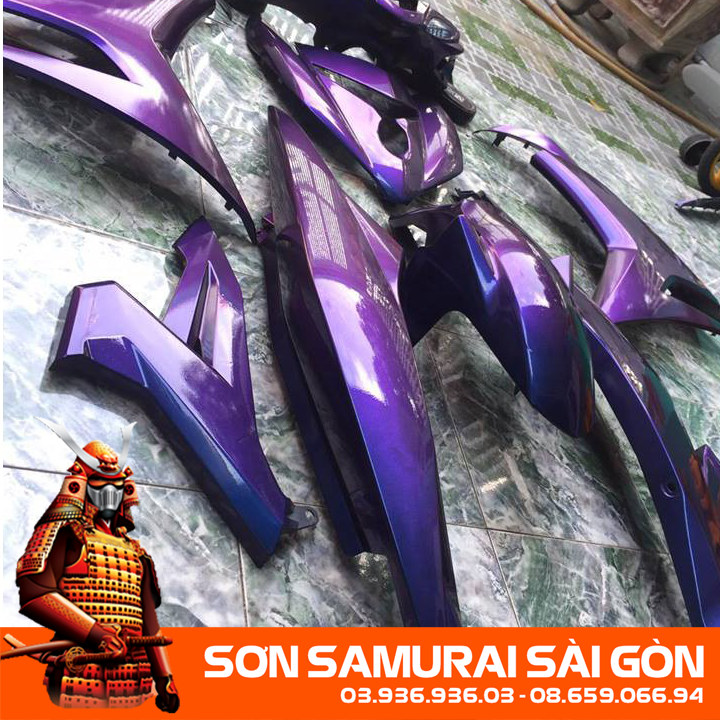 Sơn SAMURAI KUROBUSHI 1142 MÀU TÍM ĐẬM chính hãng - Sơn phun xe máy SAMURAI SÀI GÒN