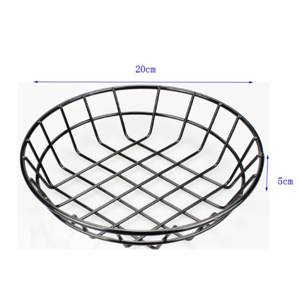 2x S Metal Fast Food Baskets Restaurant Serving for Sandwiches Fries Chips