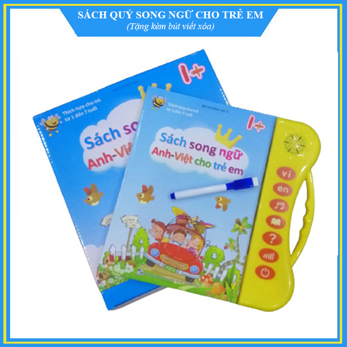 Sách nói điện tử song ngữ trẻ em - Sách quý điện tử song ngữ Anh – Việt cho bé - Có lựa chọn lấy thêm pin