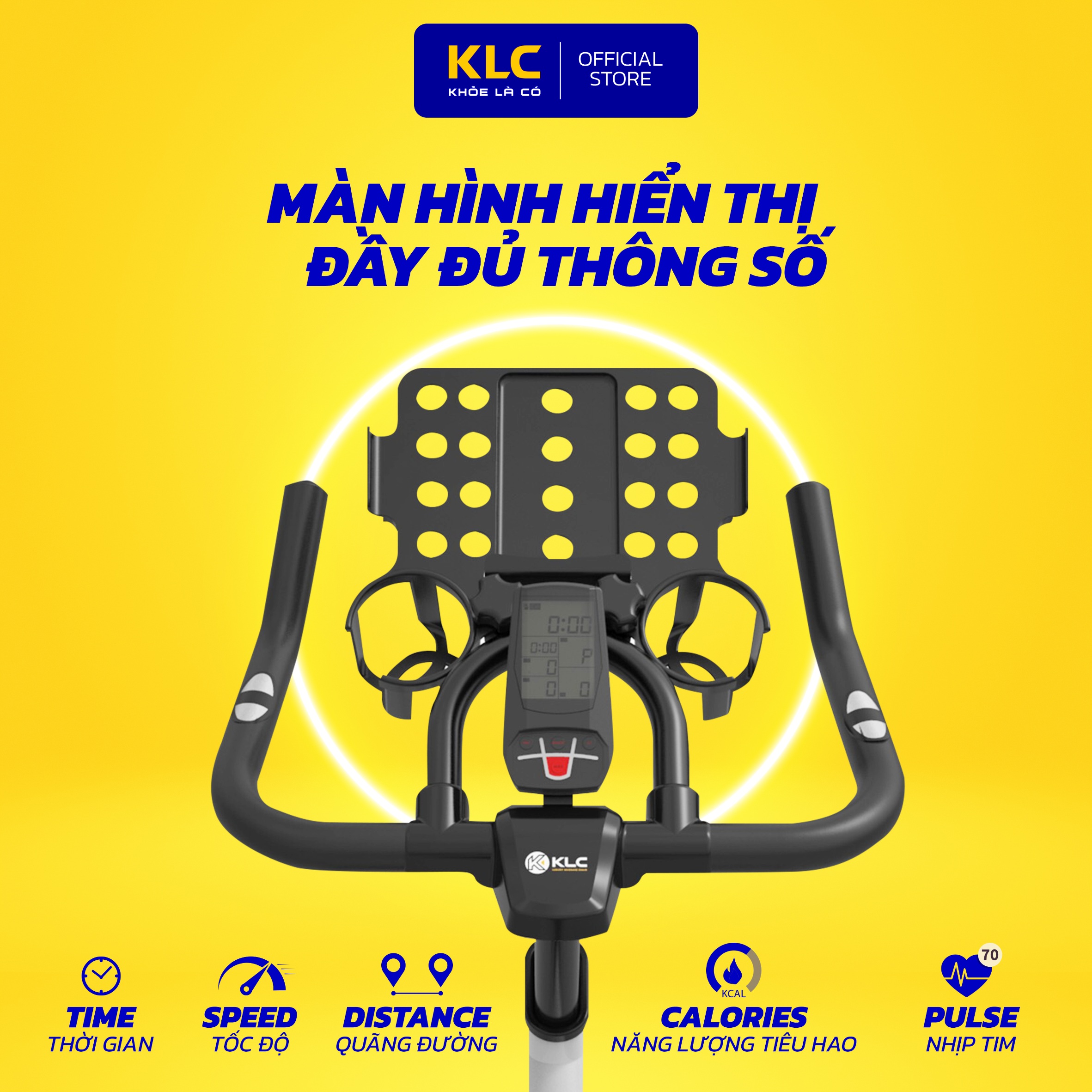 Xe đạp tập thể dục tại nhà KLC K-89 SPORT, điều chỉnh luyện tập theo ý thích, tăng cơ giảm mỡ hiệu quả, tăng cường sức khoẻ.