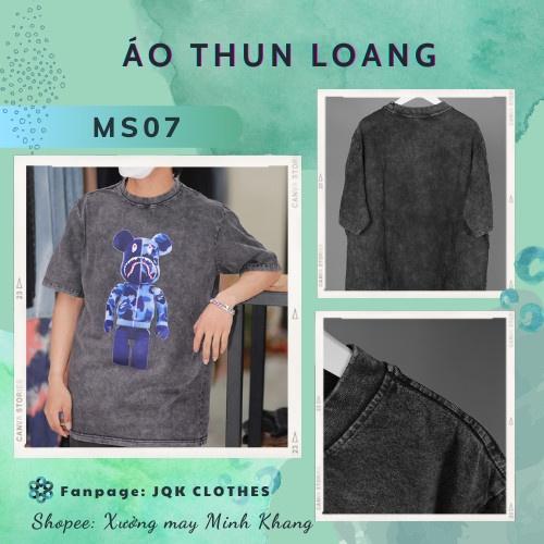 Áo thun loang đen BREABRICK tay lỡ nam nữ chất liệu cotton 100% cao cấp dáng unisex