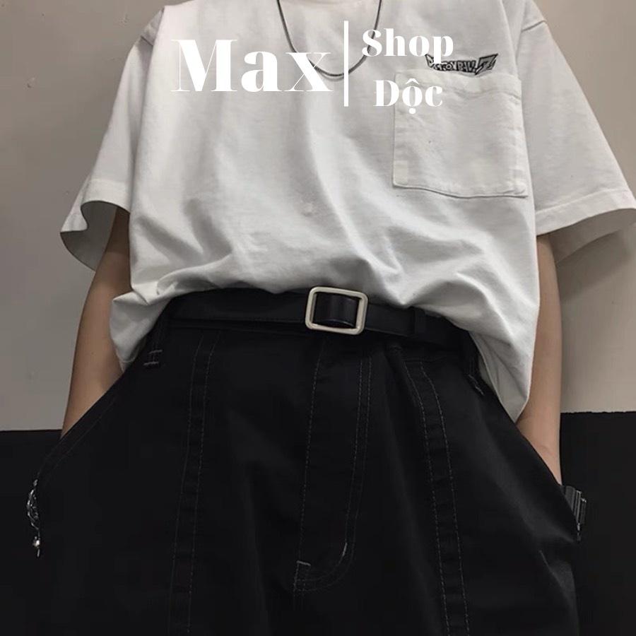 Dây Nịt Thắt Lưng Nam Nữ Kiểu Hàn Quốc 2.3cm Chữ Nhật Lỗ Maxshopdoc Thắt Lưng Bản Nhỏ Sơn Tùng 2.3cm Đục Lỗ May Viền
