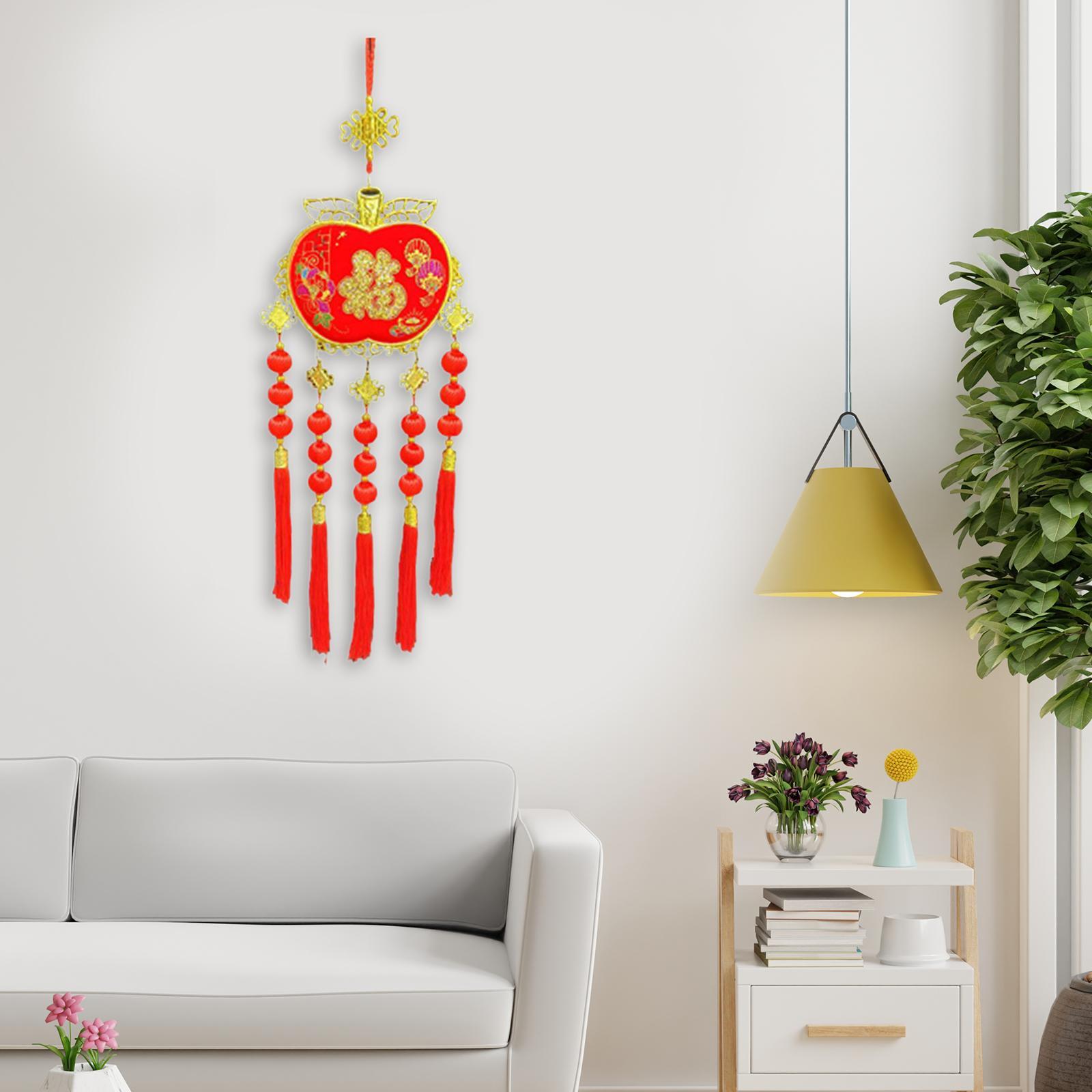 Traditional Chinese New Year Ornament with Tassel 2023 for Gifts New Year