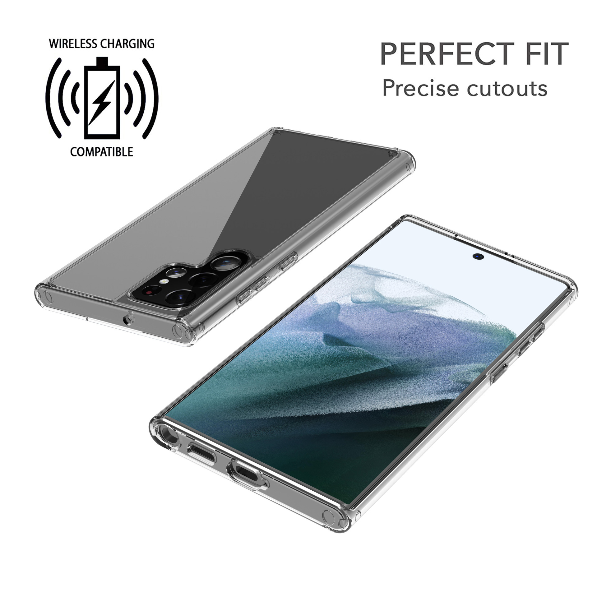Ốp Lưng Trong Suốt Crystal Clear cho Samsung Galaxy S22 / Galaxy S22 Plus / Galaxy S22 Ultra