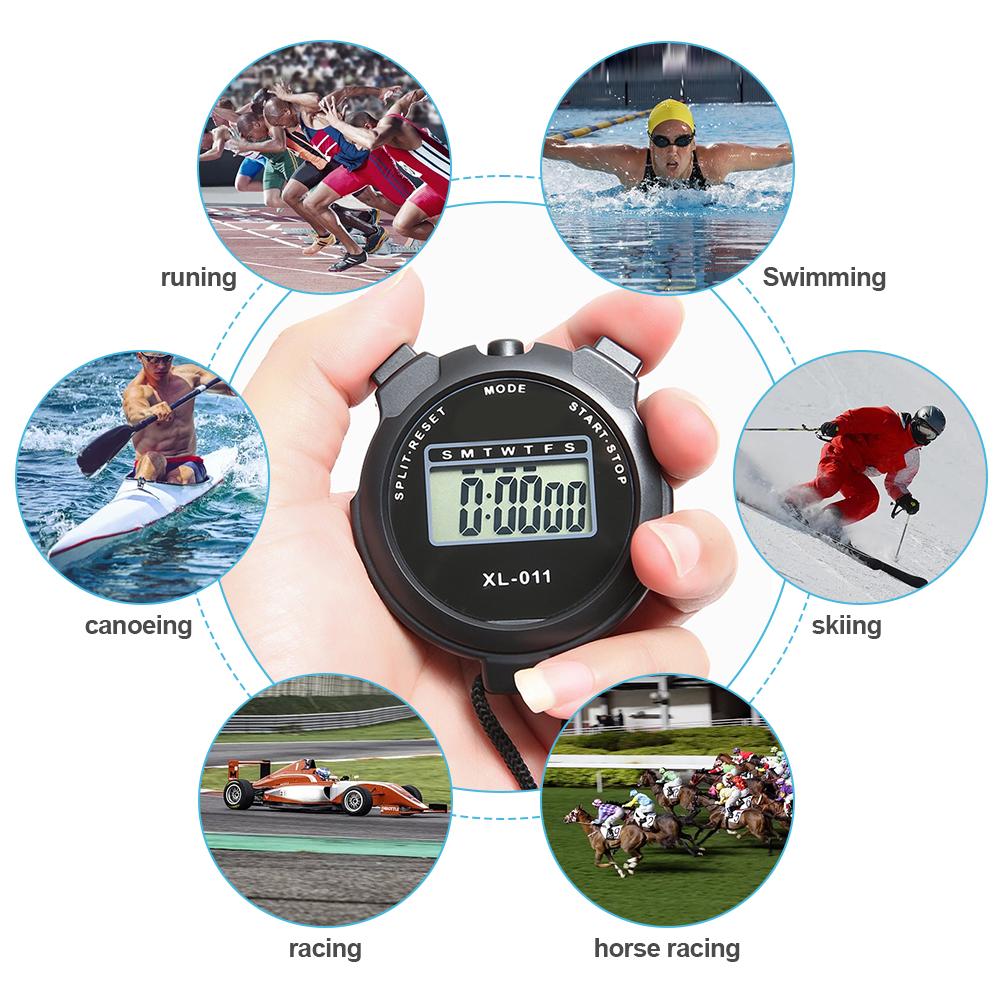 Đồng hồ bấm giờ màn hình LCD kỹ thuật số không thấm nước cho các môn thể thao ngoài trời
