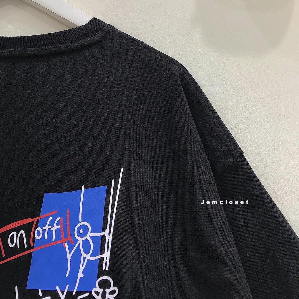 Áo Thun Nữ Tay Lỡ Áo Phông Nữ In Họa Tiết Form Rộng Cổ Tròn Chất Liệu Cotton Thoáng Mát Màu Đen Màu Trắng MATHS 10105