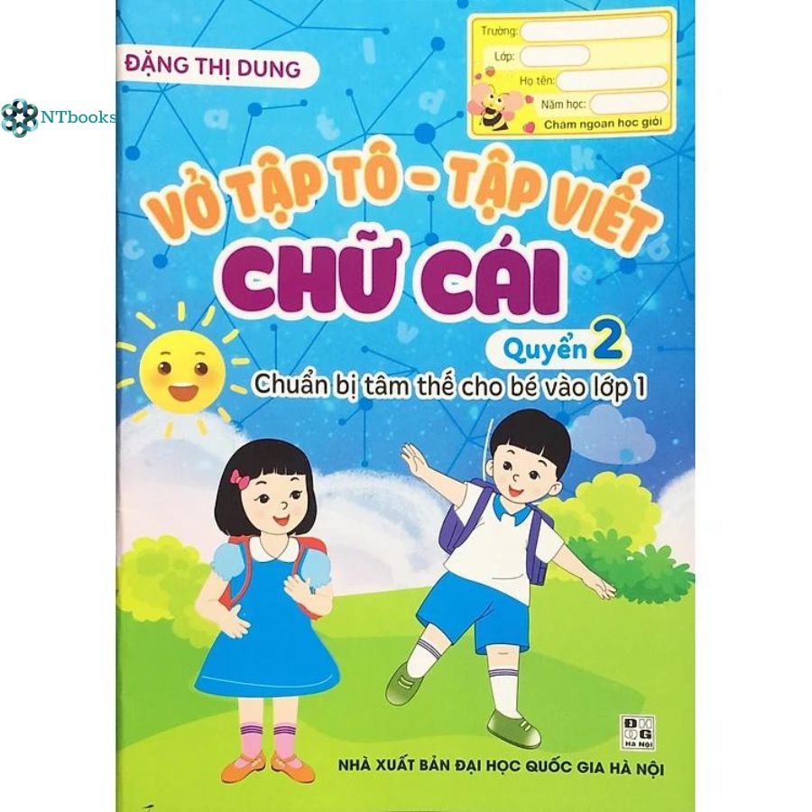 Sách Vở tập tô - tập viết chữ cái quyển 2 (chuẩn bị tâm thế cho bé vào lớp 1)