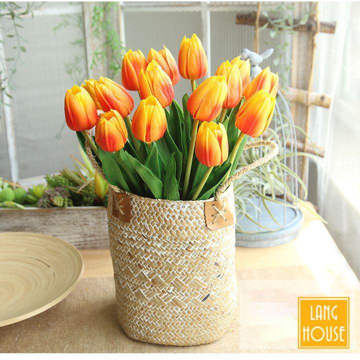 Hoa Giả Hoa Lụa - HOA TULIP CAO CẤP Dài 46cm