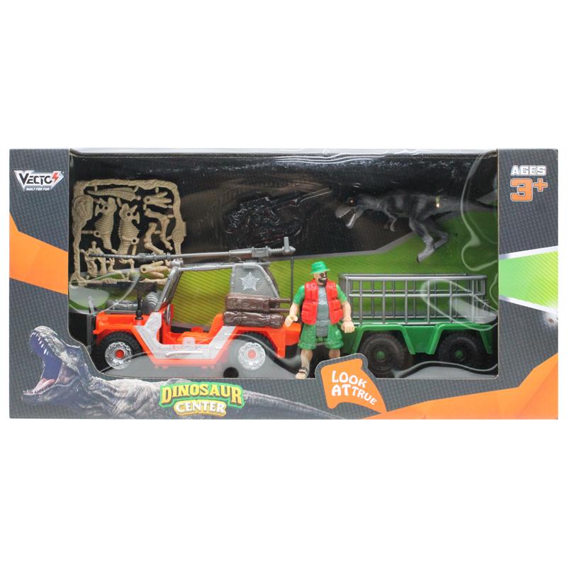 Bộ Đồ Chơi Trung Tâm Nghiên Cứu Khủng Long - Xe Jeep Lớn - Vecto DN7738A