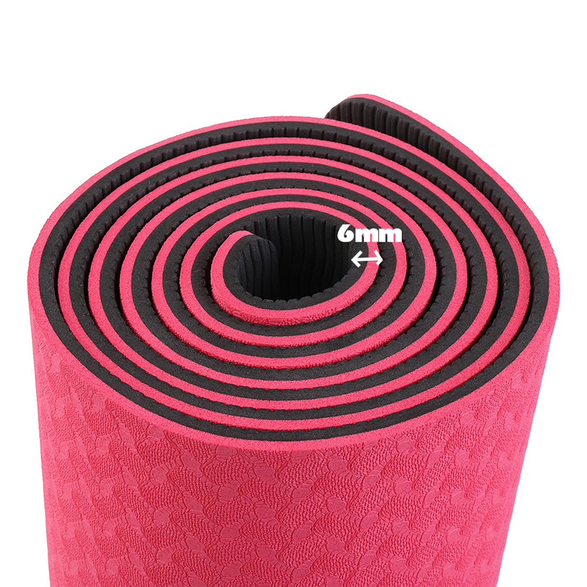 Combo 3 sản phẩm tập Yoga :1 thảm Yoga 2 lớp 6mm (tặng kèm túi ) +1 ống lăn massage hình trụ 33cm x 14cm + 1 dụng cụ tập bụng hình chữ T