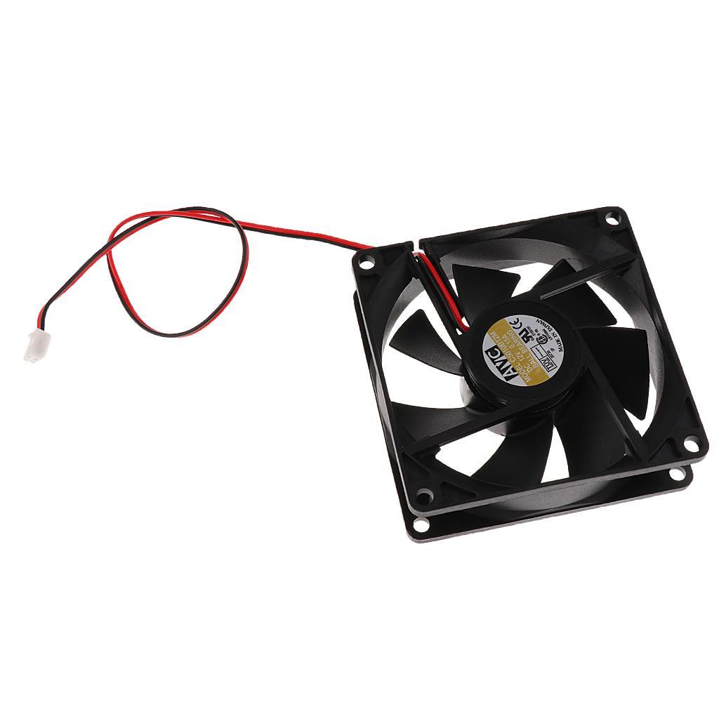 2Pack 80mm Case Fan 12V DC PC CPU Computer Cooling Fan 2Wire 2Pin 8025