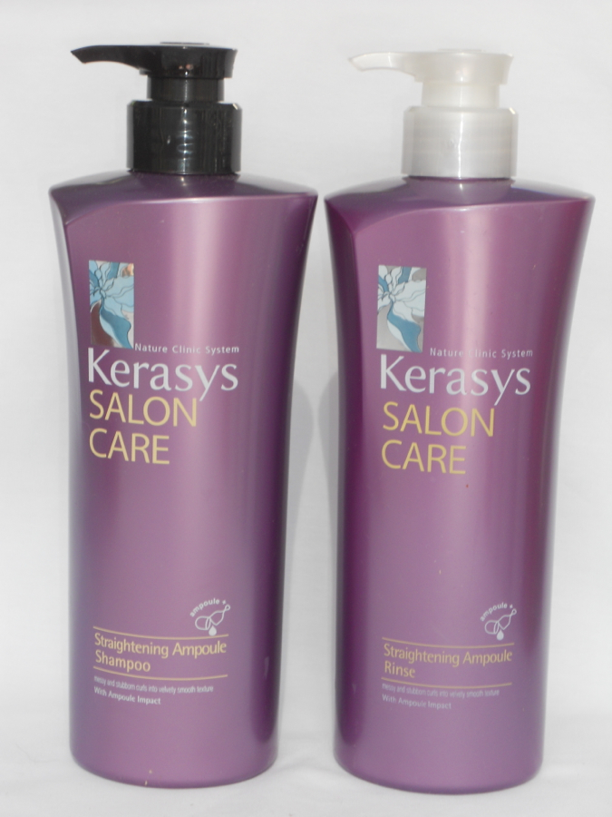 Dầu gội mềm mượt Kerasys Salon Care Straightening Hàn Quốc 600ml - Dành cho tóc thẳng + Tặng kèm móc khoá