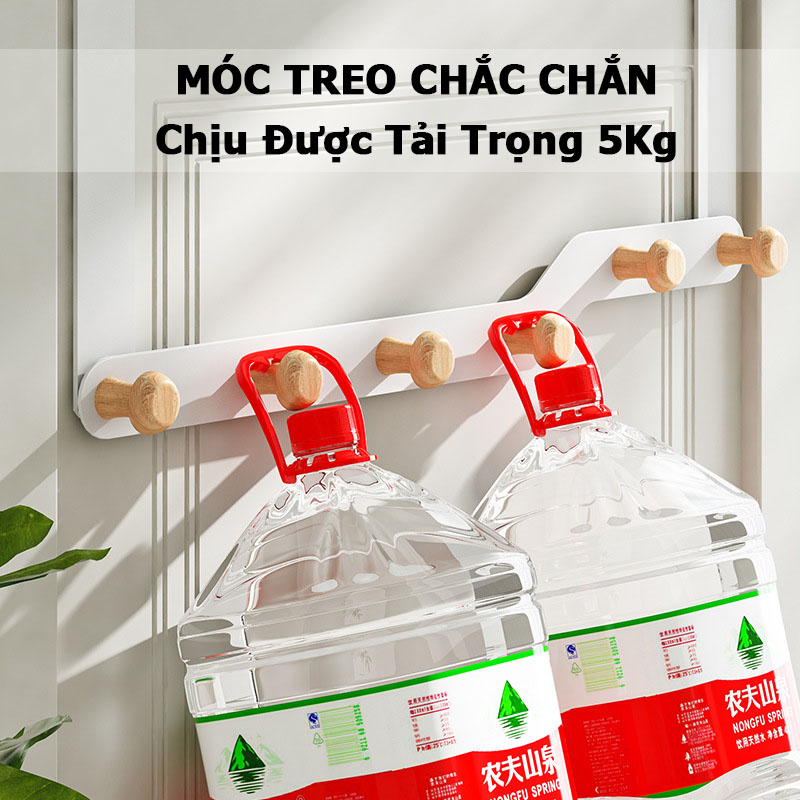 Móc Treo Đồ Gắn Cửa Thông Minh; Thanh Treo Quần Áo, Mũ; Kim Loại Chống Rỉ, Không Khoan Đục