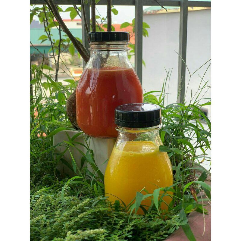 Hàng mới về chai thủy tinh vuông lùn 300ml