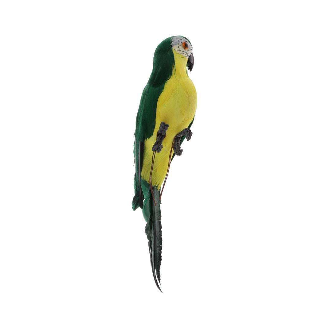 Parrot Artificial Bird Figurine Realistic Home Garden Decoration Ornaments