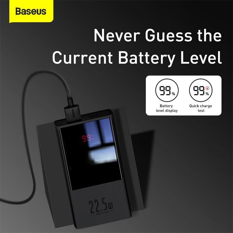 Pin sạc dự phòng hỗ trợ sạc nhanh PD3.0 Baseus Super Mini Power Bank Digital Display 20000mAh 22.5W -Hàng Chính Hãng