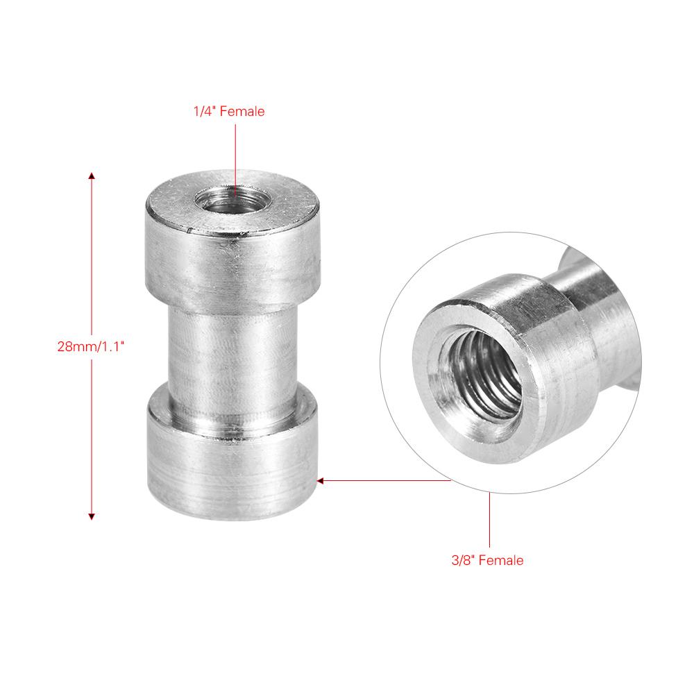 Bộ chuyển đổi vít có ren 1/4 "-20 đến 3/8" -16 Bộ giảm tốc trục vít cái Ống lót trục vít cho chân máy ảnh