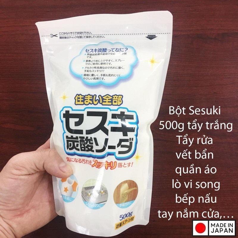 Bột baking soda Sesuki 500g tẩy trắng Rocket